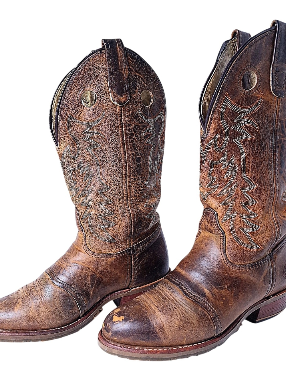 Double H DH5159 ICE Buckaroo Cowboy Boots Womens 8.5 Wide USA Distressed Leather